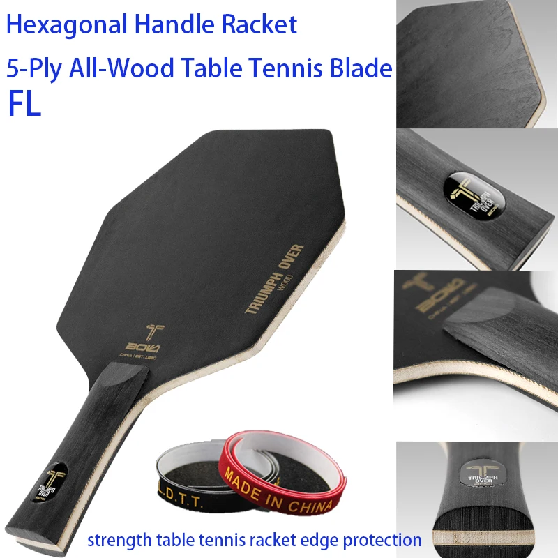 Table Tennis Grip Tape - Professional Hexagon PingPong Paddle 5PlyPure Wood