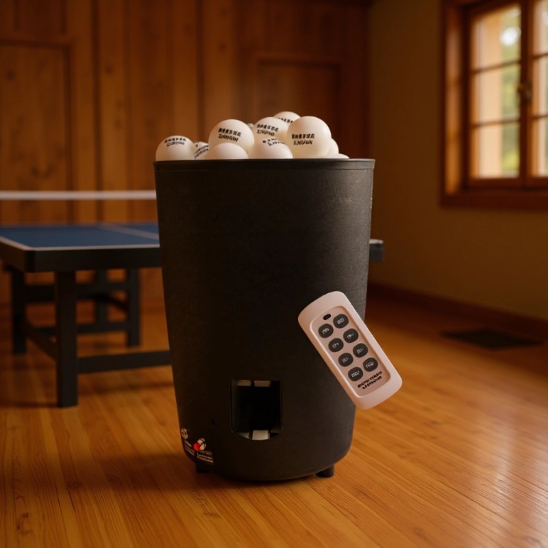 Table Tennis Robot - Portable Table Tennis Ball Machine Automatic,