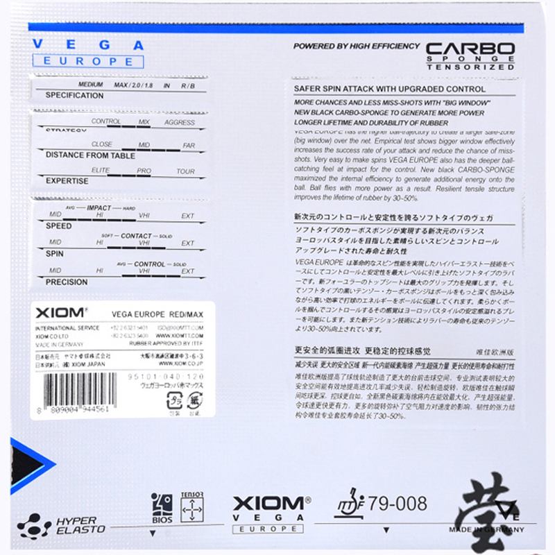 XIOM VEGA EUROPE Table Tennis  - Table Tennis Xiom ulasan dan harga