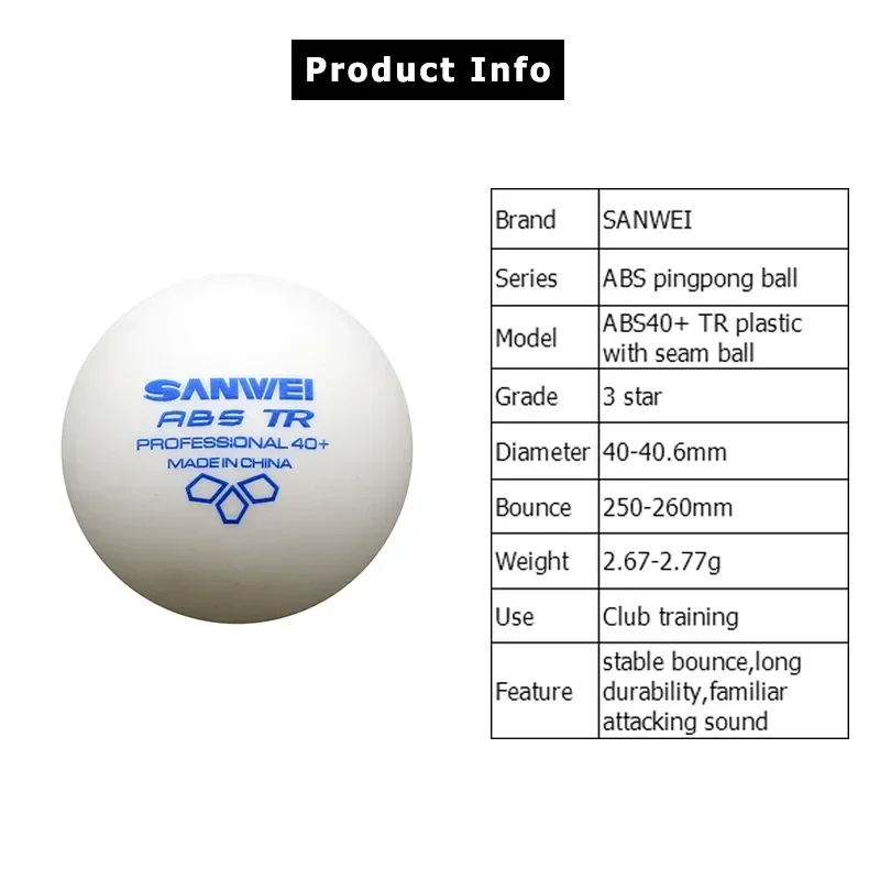 SANWEI-ABS TR 3 Star Table Ten - Table Tennis Game Pc ulasan dan harga