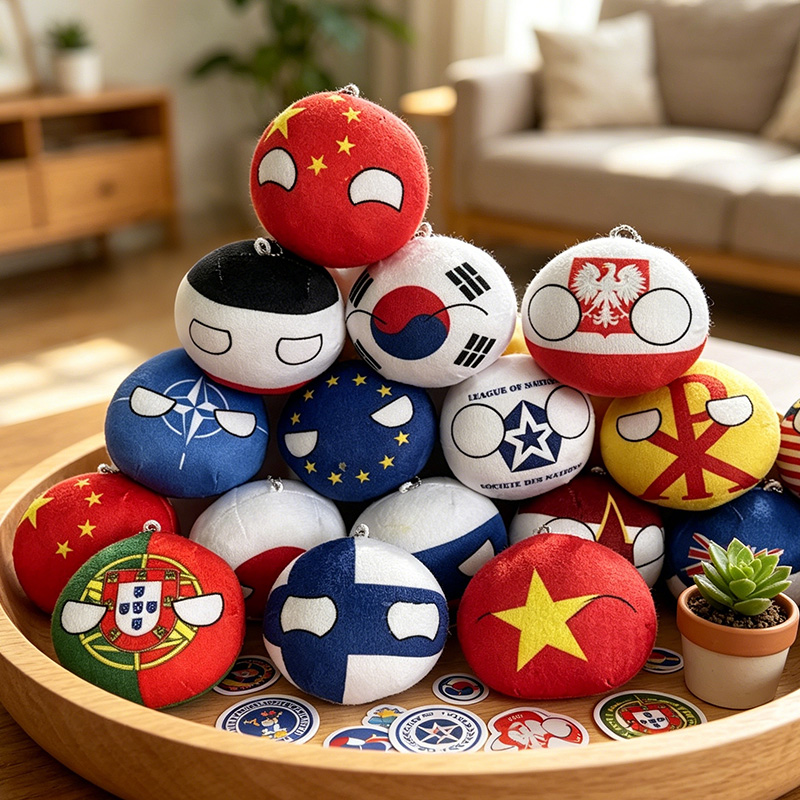 10cm Kawaii Polandball Plush T - Table Tennis France ulasan dan harga
