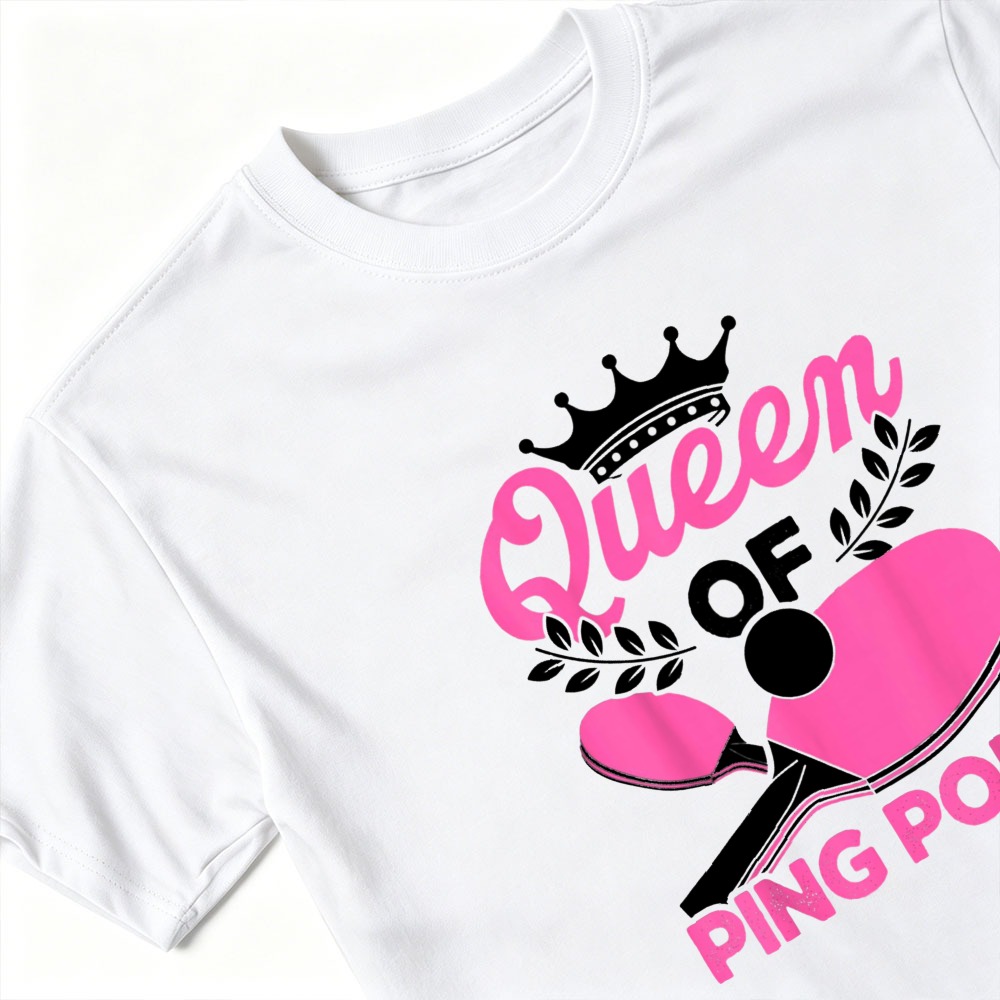 Ping Pong Queen Graphic T Shir - Table Tennis Queen ulasan dan harga