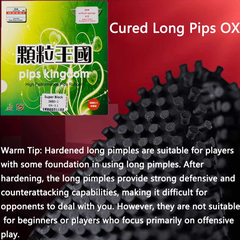 Cured Long Pips OX Pingpong Ru - Table Tennis Padel ulasan dan harga