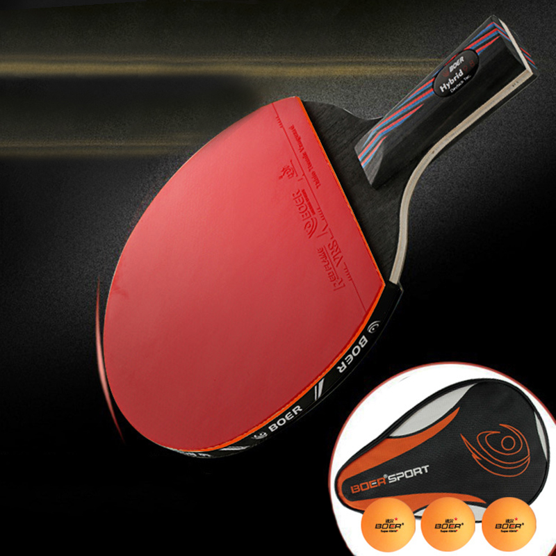 BOER 7 Layers Table Tennis Rac - Forehand Training Ball ulasan dan harga