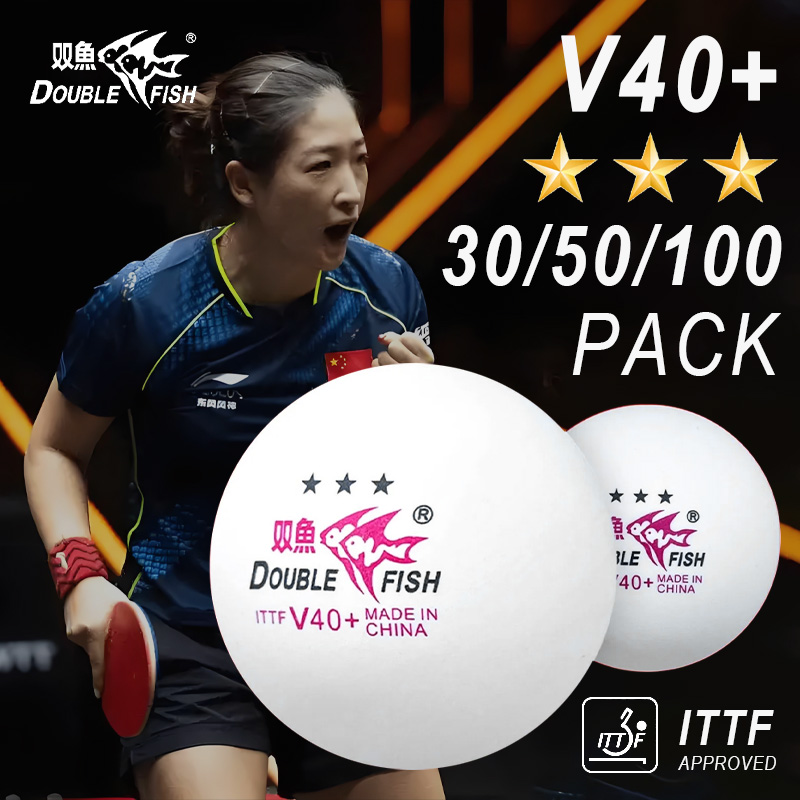 DOUBLE FISH 3 Star V40+ 30/50/ - Table Tennis Game Pc ulasan dan harga