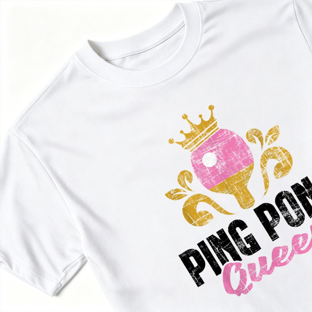 Ping Pong Queen Graphic T Shir - Table Tennis Queen ulasan dan harga