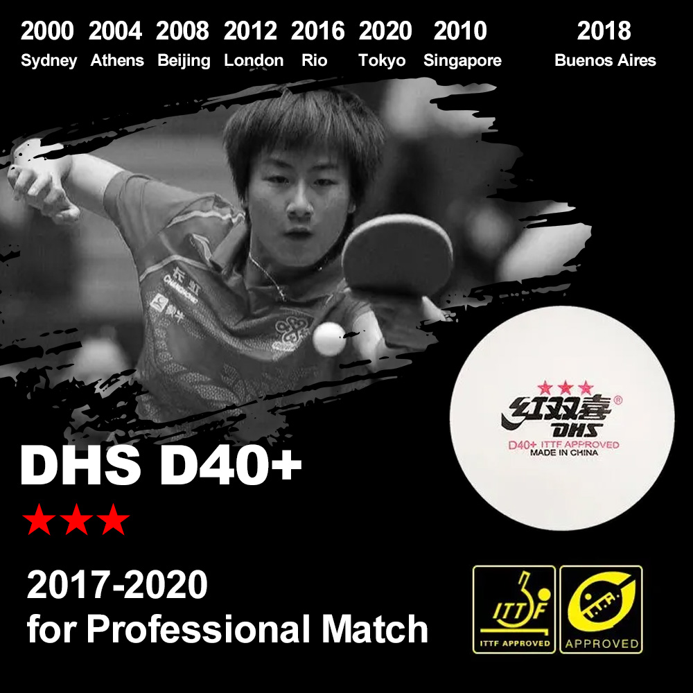 DHS D40+ DJ40+ Ping Pong Balls - Table Tennis Game Pc ulasan dan harga